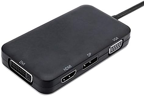 DSHGDJF 4-in-1 USB-C 3.1 סוג C ל- DP DVI 4K VGA Multiport Cofapter Converter