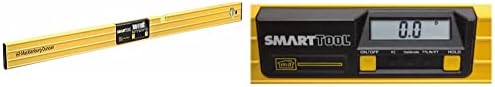 מוצרי בנייה M-D 92379 SmartTool 24 אינץ 'רמה דיגיטלית עם מקרה נשיאה, צהוב, gen2