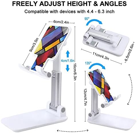 תבנית גיאומטרית בסגנון סלולרי בסגנון מונדריאני עמדת טבלאות מתקפלות מתקפלות אביזרי טלפון שולחניים