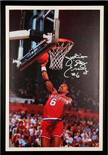 Juilus erving חתום Giclee 76ers - COA JSA - Artoggled NBA Art