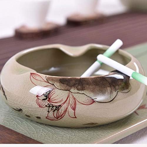 מאפרה קרמיקה רטרו, מגמה יצירתית מצוירת ביד מגמה בסגנון סיני בסגנון סיני שולחן קפה.