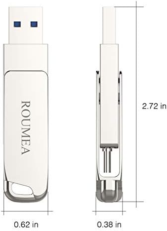 Roumea USB סוג C כונן הבזק כפול כונן כונן אגודל 3.2 טבליות סמארטפונים אנדרואיד MacBook Chromebook Pixel