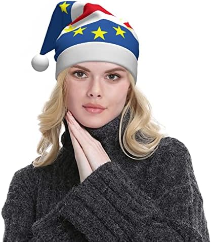 דגל של קייפ ורדה חג המולד כובע איש של אישה של ספקי צד יוניסקס סנטה כובע לחג מסיבת כובעים