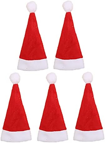 חג המולד קישוט מיני כובע סוכריות כובע קלאוס סנטה מסיבת קטן סוכרייה על מקל בית תפאורה