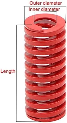 קפיץ AHEGAS אדום עומס בינוני לחץ על דחיסת קפיץ עובש טעון עובש קפיץ קוטר חיצוני 12 ממ x קוטר פנימי 6