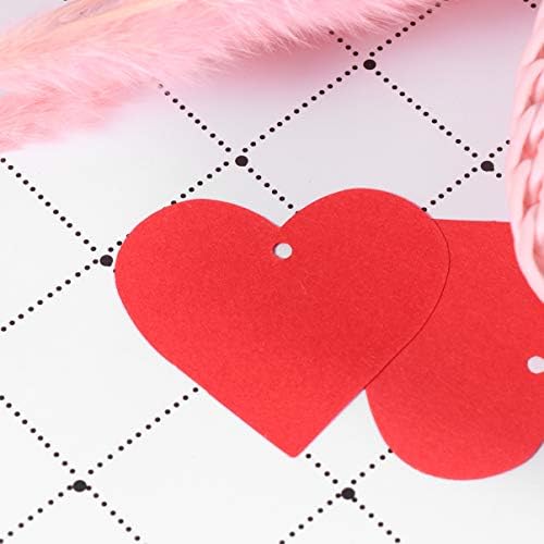 עיצוב לב של Kesyoo 500 יחידות ולנטיין תגיות מתנה תוויות לב תוויות כרטיסים תגי תגי תגי סימניה תגי עטוף