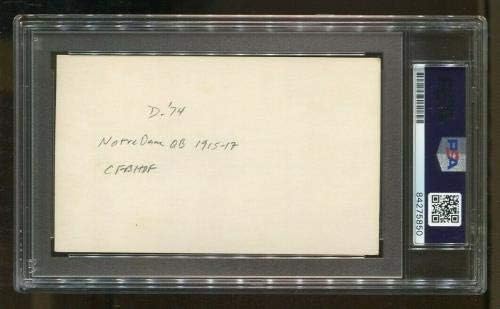 ג ' ימי פלן חתם על כרטיס אינדקס 3 על 5 עם חתימה של נוטרדאם ב - 1974