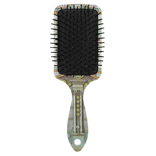 מברשת שיער של כרית אוויר של VIPSK, מפת עולם רטרו צבעונית פלסטיק, עיסוי טוב מתאים ומברשת שיער מתנתקת