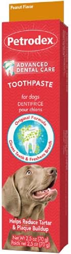 משחת שיניים פטרודקס לכלבים, טיפולי שיניים לחיות מחמד, טעם בוטנים, 2.5 אונקיות