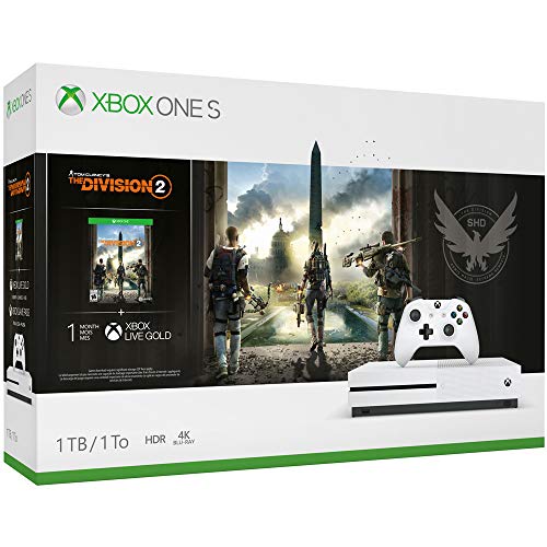 Microsoft Xbox One S 1TB קונסולת w/Tom Clancy's The Division 2 Bundle + Rockstar Games Red Dead Redemption