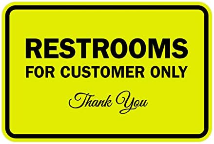 סימנים בשירותים ממוסגרים על ידי Bylita Classic עבור לקוחות שלט - גדול
