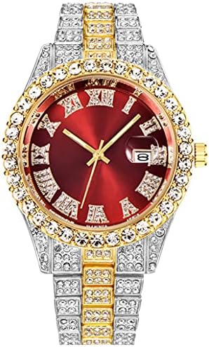 סנרוד יוניסקס קריסטל שעון אופנה יהלומי שעון גברים של נשים מלא אייס מתוך שעונים יוקרה יהלומי צמיד שעון