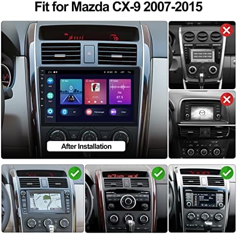 אנדרואיד 11 סטריאו לרכב עבור Mazda CX-9 2007-2015 עם Apple Carplay & Android Auto, 10.1 אינץ