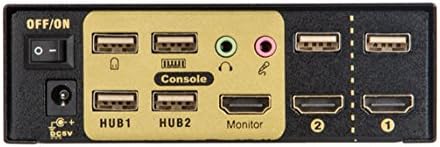 מתג HDMI+KVM באופן אוטומטי 2 קלט ופלט 1 יציאות HDMI תצוגת מחשב מקלדת ועכבר נהנים מרחוק 1080p