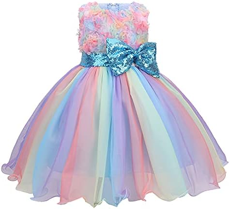 הנסיכה ילדים חתונה פילט תחרות שמלת מסיבת קשת שמלת יום הולדת יום הולדת טול לשמלות תינוקות 0-24