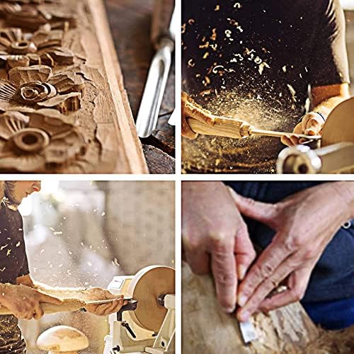 עץ גילוף אזמל סט, 8 יחידות באיכות פלדה נגרות לנקר יד כלים ערכת עץ מחרטה הפיכת כלים עם עץ ידית עבור אנשי