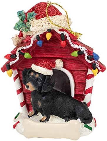 קורט ס. אדלר בית כלבים אדום חגיגי בית כלבים אדום 4 אינץ 'שרף תלויים קישוט לחג המולד
