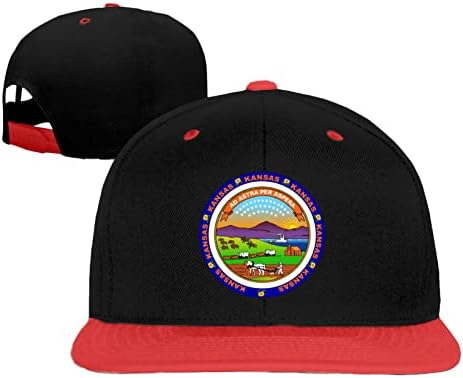 Hifenli Kansas State Flag Hip Hop Cap Running כובעי בנות כובעי בנות כובעי בייסבול