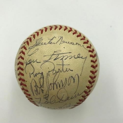 קבוצת בוסטון רד סוקס הטובה ביותר ב -1944 החתימה את הבייסבול של הליגה האמריקאית JSA COA - כדורי בייסבול