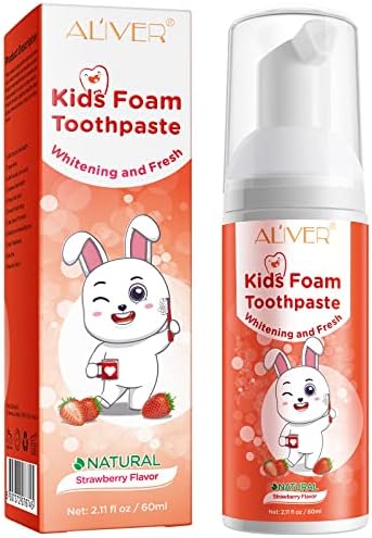 משחת שיניים קצף ילדים, טעם תות נמוך פלואוריד משחת שיניים להלבנת קצף, פעוטות אנטי-חלילות משחת שיניים