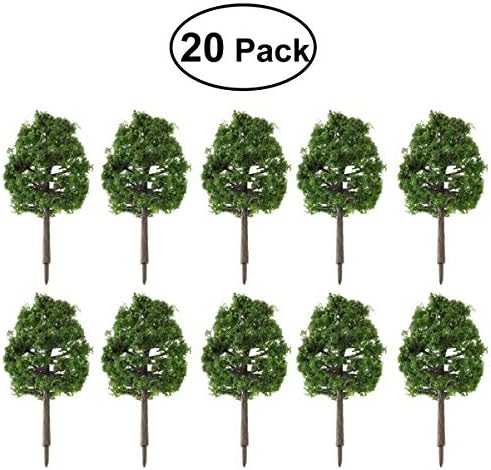 וינומו 20 יחידות דגם עצי מיניאטורות נוף נוף רכבת רכבת עצים בקנה מידה 1:100 כהה ירוק