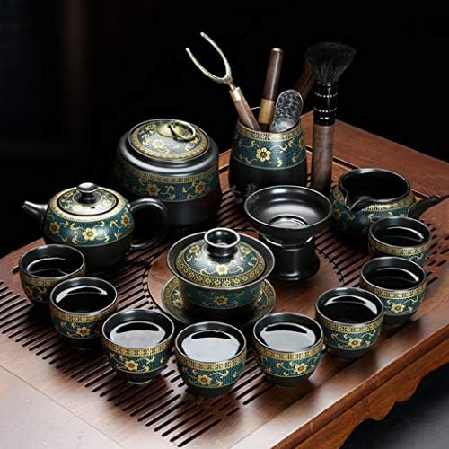 JYDQM ערכות תה קרמיקה קונג פו טיטט כוס תה חרסינה שירות גאיוואן כוסות תה ספל טקס תה קומקום