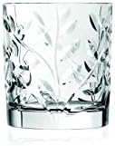 כוס כוס ברסקי-מיושן כפול-סט כוסות זכוכית קריסטל מעוצבות של 6 כוסות - לוויסקי - בורבון - מים - משקאות-כוסות