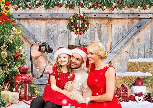 8 * 6 רגל חג המולד רקע חג המולד אסם עץ דלת רקע לצילום חג המולד עץ שלג מתנת מסיבת תמונה רקע משפחה חג