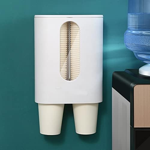 מתקן כוסות אופנה פשוט לחדר אמבטיה, מחזיק כוסות מצנן מים חד פעמי צמוד לקיר מתאים לכוסות קטנות של 3 עוז-5