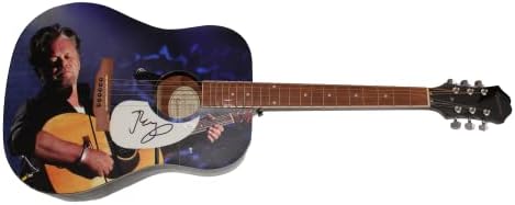 ג 'ון קוגר מלנקמפ חתם על חתימה מותאמת אישית אחת מסוגה 1/1 בגודל מלא גיבסון אפיפון גיטרה אקוסטית עם ג'