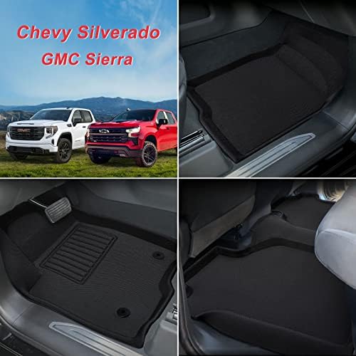 Diffcar לשנים 2019-2021 2022 2023 GMC סיירה/שברולט סילברדו מחצלות רצפה, 2020 2021 2022 2023 GMC סיירה/שברולט