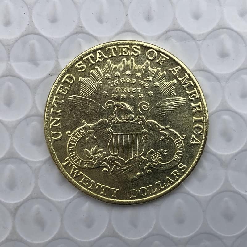 גרסת 1906p אמריקאית 20 מטבע זהב פליז עתיק עתיק מטבע זיכרון זר 34 ממ