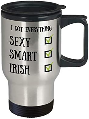 ספל נסיעות אירי אירלנד גאווה מתנה סקסית חכמה מצחיקה לספלי תה קפה 14oz נירוסטה