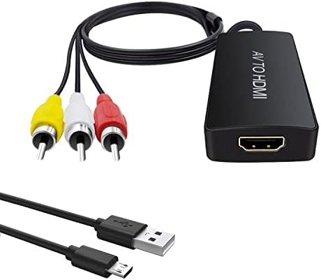 ממיר HDMI ל- RCA HDMI למתאם AV תואם ל- Apple TV, Xiaomi Mi Box, Box TV Android, Roku, Fire Stick, DVD,