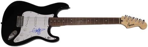 בילי מיתרים חתום חתימה בגודל מלא שחור פנדר סטראטוקסטר גיטרה חשמלית עם בקט אימות בס קואה-צעיר סטאד רוק