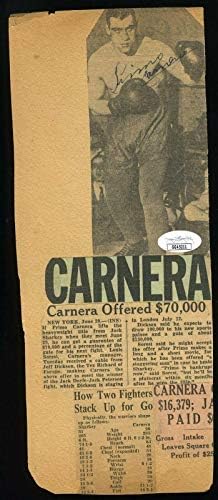 פרימו קרנרה ג ' יי. אס. איי. ק. א. יד חתומה בחתימת תמונות משנת 1930-חתימות חתוכות אגרוף