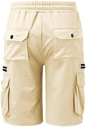 גודל הלהקה של Miashui מכנסי כותנה מרובי כיסים קיץ רוכסן סרבלים מזדמנים של מכנסי הגברים של חמש נקודות
