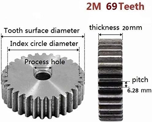 הרי גברים אביזרי 1 מחשב 2 מ ' 69 שיניים שלוחה הילוך פחמן 45 פלדה מיקרו מנוע שידור חלקי תיבת הילוכים
