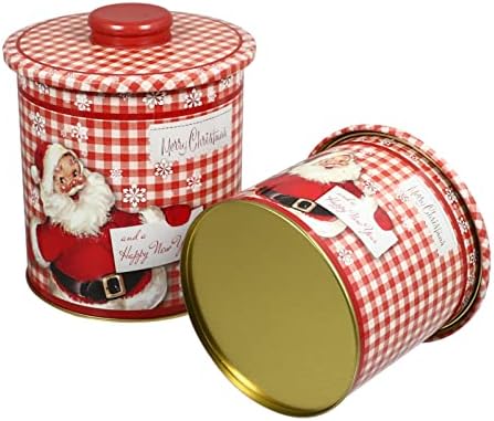 חמוד קוקי צנצנת מתכת פחיות 2 יחידות חג המולד סוכריות פח אדום חג סוכריות קופסות רב תפקודי אחסון מיכל
