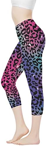 Poceaces Womens Capri Yoga חותלות, הרמת התחת המותניים הגבוה