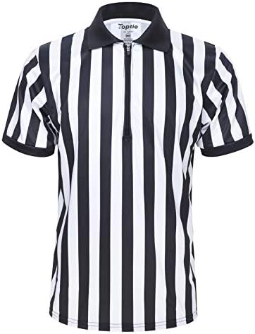 חולצת שופט פרו-סגנון של Toptie Sportwear עם רוכסן רוכסן לכדורגל כדורגל כדורגל