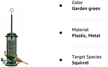 סנאי באסטר מדור קודם כל מזין ציפורים סנאי עם מוטות מתכת, קיבולת זרע 2.6 פאונד