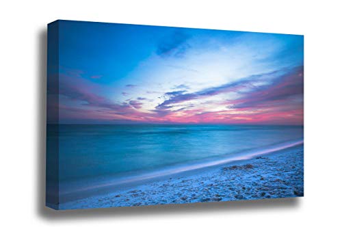 אמנות קיר בד צילום חוף - עטיפת גלריה של שקיעה נופית מעל חוף ליד דסטין פלורידה - מוכנה לתלות את חוף מפרץ