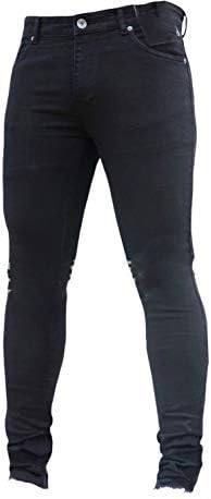 רגל מחודדת לגברים עלייה גבוהה של מכנסי ג'ין ג'ינס רזים למראה נוח נוח למראה צעיר יותר. מכנסי ג'ינס מתאימים