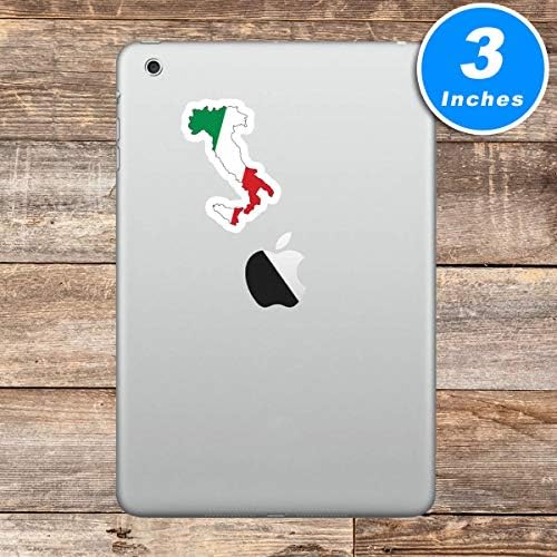 מדבקות דגל איטליה מתארות קאנטרי מתאר עם מדבקות דגל - 3 חבילות - סט של מדבקות מחשב נייד 2.5, 3 ו -4 אינץ