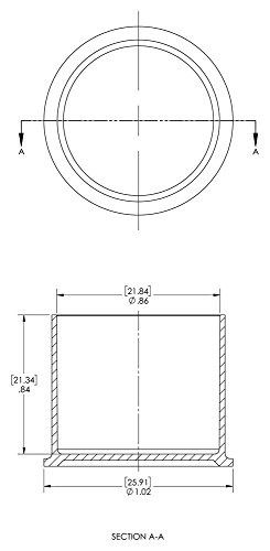 Caplugs 99191215 כובע פלסטיק RC-14 עבור מחברים הברגה, לגודל חוט כובע 7/8 מזהה כובע, אורך 0.86, 0.84