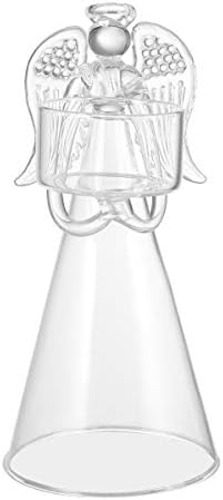 ליובו אירופאי סגנון מלאך זכוכית פמוט פמוט רומנטי צבעוני נרות כוס לבית שולחן העבודה קישוט חג המולד אספקת