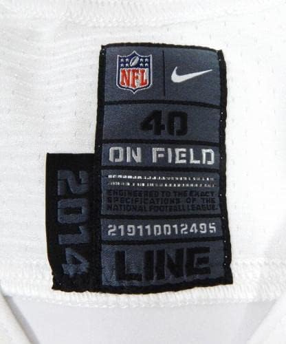 2014 סן פרנסיסקו 49ers קרלוס הייד 28 משחק הונפק ג'רזי לבן 40 DP29042 - משחק NFL לא חתום בשימוש