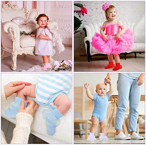 הילבאן 9 זוגות גרבי תחרה לתינוק גרבי פרוע בנות גרביים יילודים גרביים נסיכה גרבי גרבי תחרה גרבי כותנה