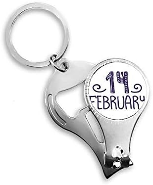 14 בפברואר ציטוט אהבה כותב כתיבת ציפורניים ניפר טבעת מפתח בקבוקי שרשרת פותחן